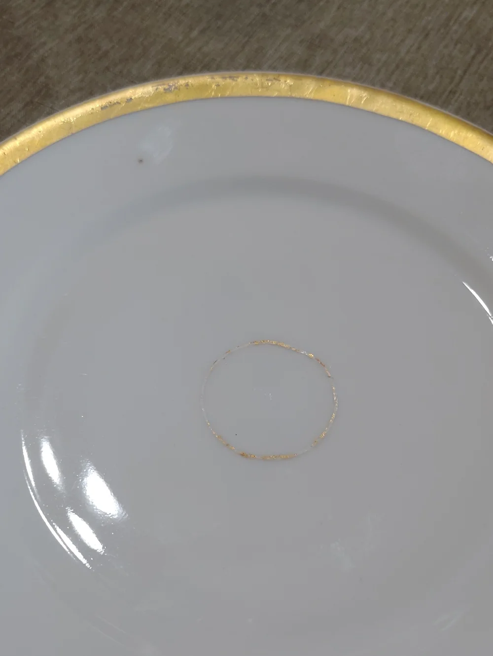 Haviland Limoges White and Gold Rim Porcelain Side Plate Wedding Ring Set Of 5